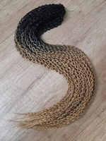 Афрокудри омбре черно-русый