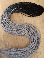 Афрокудри омбре черно-серый