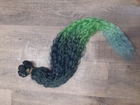 Афролоконы на трессе мелк.волна 80см (набор) #grey/green 3