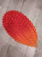 Афролоконы крючковые Ариэль #RED/ORANGE (55см)