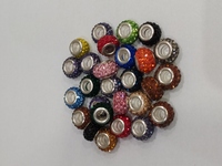 Pandora бусины круглые со стразами 