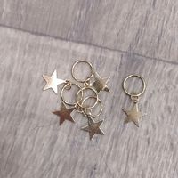 Набор украшений звезда (5шт) золото,серебро